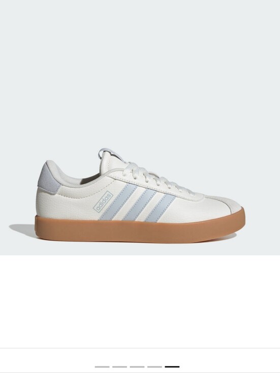 adidas Shoes - adidas Women’s VL Court 3.0 Sneakers in Core White and Halo Blue with Gum Sole